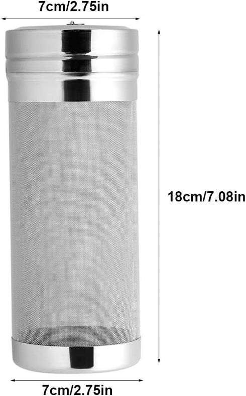 Beer Dry Hopper Filter, 300 Micron Stainless Steel Mesh Hop Spider Homebrew Hop Filter Beer Brewing Tea Kettle Brew Filter Strainer Bar Accessories