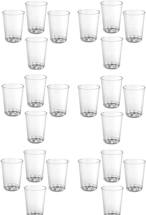 100 Count Hard Plastic 12 Ounce Party Clear Cups Old Fashioned Tumblers Ideal for Home, Office, Bars, Wedding, Bridal and Baby Shower, Birthday, Retirement, Anniversary, party 12 oz Clear Cups