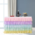 6FT Rainbow Table Skirt for Rectangle or Round Table Chiffon Tulle Table Skirting for Party Baby Shower Wedding Birthday Decor