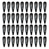 40 Pack Black 2 Inch Barrettes Women Metal Snap Hair Clips Accessories