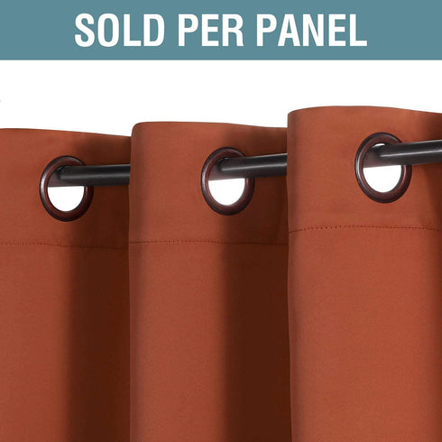 Ultra Soft Blackout Curtains for Bedroom 84 Inches Long Thermal Insulated Blackout Window Curtain for Living Room, Energy Efficicent Grommet Window Treatment Decorative Panel - Orange Ochre (1 Panel)