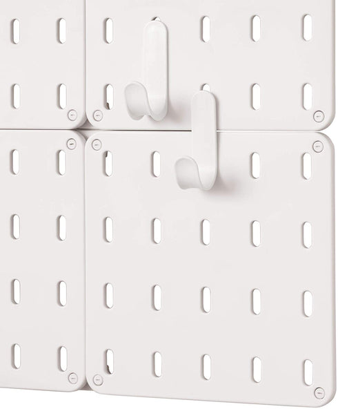 iDesign Cade BPA-Free Plastic Modular Hanging Pegboard Organizer Single Storage Hooks, 4.88" x 2.67" x 1.25", Matte White