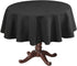 H.VERSAILTEX Linen Textured Table Cloths Round 60 Inch Premium Solid Tablecloth Spill-Proof Waterproof Table Cover for Dining Buffet Feature Extra Soft and Thick Fabric Wrinkle Free, Black