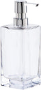Oggi Soap & Lotion Dispenser, 13-Ounce, Clear, Chrome