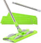 ITSOFT Microfiber Hardwood Floor Mop - Stainless Steel Handle with Extension and 5 Reusable Mop Pads, for Wet or Dry Floor Cleaning, Green