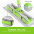 ITSOFT Microfiber Hardwood Floor Mop - Stainless Steel Handle with Extension and 5 Reusable Mop Pads, for Wet or Dry Floor Cleaning, Green