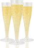 50 Pack Plastic Champagne Flutes Disposable 4.5 Oz Clear Plastic Champagne Glasses Perfect for Wedding and Shower Party