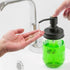 4 Pack Mason Jar Soap Dispenser Lids with Pumps, Rustproof Stainless Steel, Lotion Soap Dispenser Lids Replacement for 16 oz Regular Mouth Mason Jar Decor, 4 Brushes Included