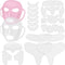 32 Pieces Facial Chest Neck Silicone Pad Reusable Face Forehead Patches Facial Sleeping Mask Cover for Smoothing Facial Chest Neck Forehead Eye Mouth