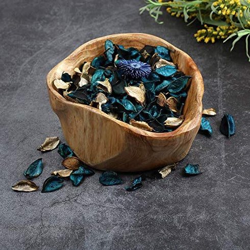 Qingbei Rina Potpourri Bags,Ocean Breeze Scented Potpourri Dried Flower, Home Fragrance Sachet Petal Bowl Vase Filler,Seashell Beach Coastal Decor, 8.4 oz+Vial(Turquoise)