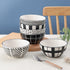 Soup Bowls Porcelain 23 OZ- Cereal Bowl 6 Inch - Deep Japanese Bowls for Serving Salad | Ramen | Noodle | Pho | Oatmeal - Microwave and Dishwasher Safe - Set of 6