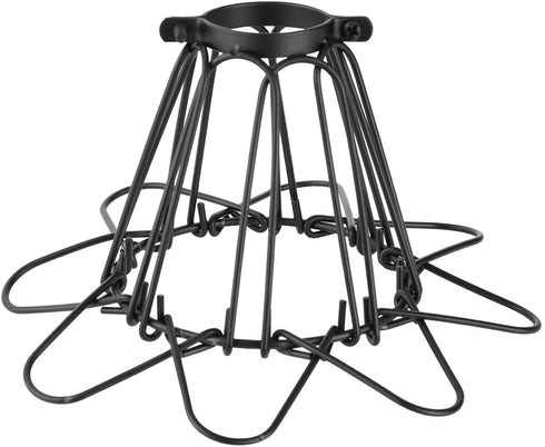 Licperron Black Industrial Vintage Style Light Cage for Pendant Lights, Antique Lamp Holders, Lamp Guard, Adjustable Lamp Cage, 4 Pack