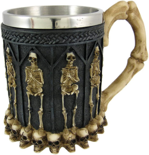 Ossuary Style Skeleton Tankard Coffee Mug Cup