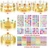 Paper Princess Prince Crowns for Kids Birthday Party Hats Gold for Boys Girls DIY Crown Supplies