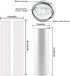 XccMe 20oz Straight Skinny Sublimation Tumblers,2PACK Stainless Steel Double Wall Insulated Cup,Bulk Blanks with Lids,Shrink Wrap Films,Individually Box,Polymer Coating for Heat Transfer White