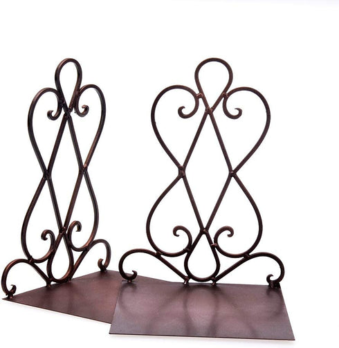 Artkingdome 1 Pair Luxury Old School Bookends Retro Organizer Books End Stand Desk Holder Racks Non-Skid Bookcase Library Decorative Bookend Gift w/Padding