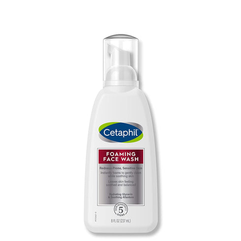 CETAPHIL Redness Relieving Foaming Face Wash for Sensitive Skin , 8 fl oz , Gently Cleanses & Calms Sensitive Skin Without Over Drying, (Packaging May Vary)