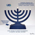 Rite Lite Go Electric LED Chanukah Menorah, 9x2x7, Blue - Bright Hanukkah Electric Menorah