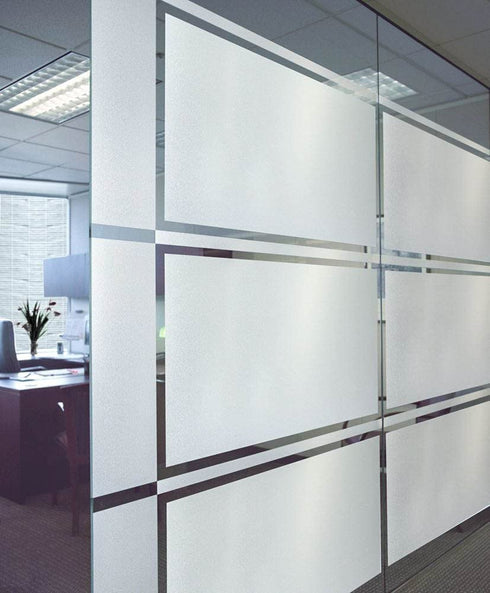 DUOFIRE Privacy Window Film Frosted Glass Film Matte White Static Cling Glass Film No Glue Anti-UV Window Sticker Non Adhesive for Privacy Office Meeting Room Bathroom Living Room DS001W 23.6x78.7in