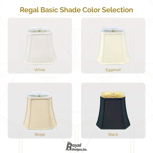 Royal Designs, Inc BSO-705-10EG Square Cut Corner Bell Lamp Shade, BSO-705, Eggshell
