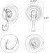 Wreath Hanger, VIS'V Large Clear Removable Heavy Duty Suction Cup Wreath Hooks with Wipes 22 LB Strong Window Glass Door Suction Cup Wreath Holder for Halloween Christmas Wreath Decorations - 2 Packs