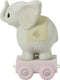 Precious Moments, May Your Birthday Be Gigantic, Birthday Train Age 4, Bisque Porcelain Figurine, 142024