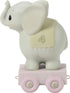 Precious Moments, May Your Birthday Be Gigantic, Birthday Train Age 4, Bisque Porcelain Figurine, 142024