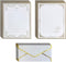 Vintage Lined Stationery Paper and Envelopes Set including Envelope Seal Sicker,White