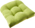 Pillow Perfect Outdoor/Indoor Baja Linen Lime Tufted Seat Cushions (Round Back), 19" x 19", Green, 2 Count