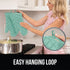 Gorilla Grip Heat Resistant Thick Cotton Oven Mitts, 15 Inch, Soft Quilted Lining, Durable Flexible Gloves, Protect Hands from Hot Kitchen Surfaces, Extra Long Cooking Mitt for Baking Sheet, Mint