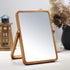 Vertical Wood Vanity Table Mirror Stand Makeup Mirror Swivel at Multiple Angles for Bedroom Living Room and Makeup Desk