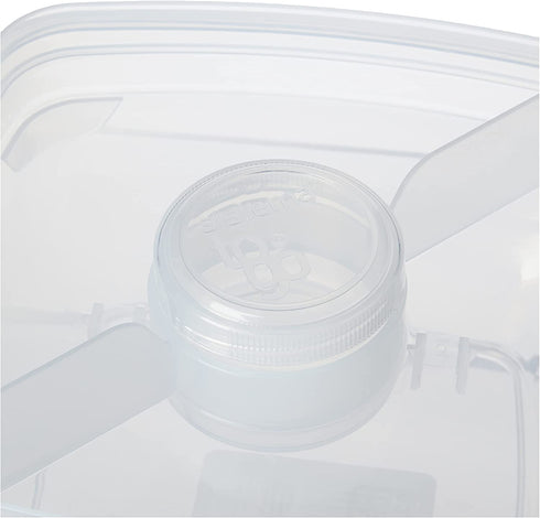 Sistema To Go Collection Salad Compact Food Storage Container, 4.6 Cup, |Great for Meal Prep | BPA Free, Reusable - Medium Blue (37.1 Oz)