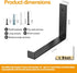 Shelf Brackets 10 Inch, Heavy Duty J Shelf Brackets with Lip, Black Metal Wall Shelf Brackets Floating Shelf Hardware for DIY Open Shelving
