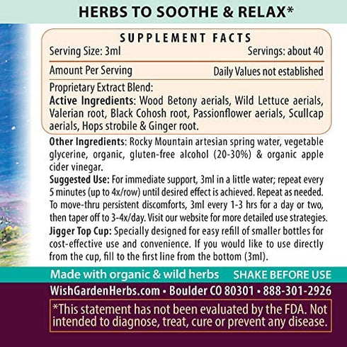 WishGarden Herbs Serious Relaxer - All Natural Muscle Relaxation Supplement, Muscle Recovery, Soothes Muscle Tension, Muscular-Skeletal Discomforts and Inflammation, with Wild Lettuce Extract (4oz)