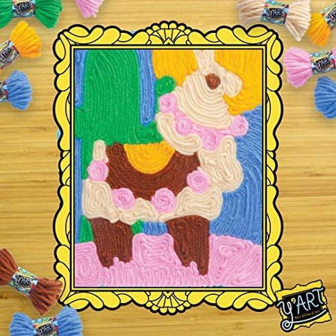 Y'Art Llama — Yarn Works of Art — Mess-Free Artistic Craft Activity — Ages 8+