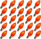 Romasaty 25 Pack C7 Orange Halloween Replacement Bulbs C7 Clear Outdoor String Light Replacement Bulbs, C7/E12 Candelabra Base, 5 Watt