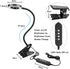 CeSunlight Clip Light, 8W Clamp Bed/Desk Lamp, Webcam Light Video Conferencing, Warm & Daylight & White Light 3 Colors, Eye-Care 10 Dimmable Illumination Modes (Black)