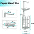 Upgrade Toilet Paper Holder Stand, Silver Gray Freestanding Toilet Paper Roll Holders with Shelf, Bathroom Tissue Storage Rack