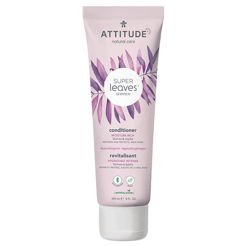 ATTITUDE Super Leaves, Hypoallergenic Moisture Rich Conditioner, Quinoa & Jojoba, 8 Fluid Ounce
