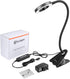 CeSunlight Clip Light, 8W Clamp Bed/Desk Lamp, Webcam Light Video Conferencing, Warm & Daylight & White Light 3 Colors, Eye-Care 10 Dimmable Illumination Modes (Black)