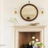 Brass 2 Pack Glass Sconces Clear Glass Wall Sconces Industrial Bathroom Vanity Lighting
