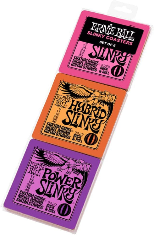 Ernie Ball Slinky Coasters, Pack of 6
