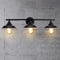 LMSOD 3 Lights Bathroom Vanity Light, Black Vintage Industrial Wall Sconce Lighting Fixture Fashion Simplicity Metal Based Black