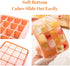 SOULCHEF 2 PACK Silicone Ice Cube Tray, 24 Ice Molds Easy-Release Flexible Ice Maker with Removable Lid, for Whiskey Wine Cocktails Juice Soups - Pink & Gray, Christmas Gifts