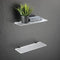 JQK Bathroom Shelf Oil Rubbed Bronze, Frosted White Arcylic Shelf Shower Acessory Storage 14 by 5 inches, 304 Stainless Steel Bracket Wall Mount 2 Pack, TAS114-ORB-P2
