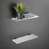 JQK Bathroom Shelf Oil Rubbed Bronze, Frosted White Arcylic Shelf Shower Acessory Storage 14 by 5 inches, 304 Stainless Steel Bracket Wall Mount 2 Pack, TAS114-ORB-P2