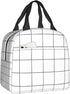 White Checkered Bags, Reusable Snack Bag Food Container For Boys Girls Men Women School Work Travel Picnic Waterproof Outdoors Game Handbags For Adults