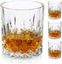 Bavel Old Fashioned Whiskey Glasses,11 OZ Scotch Glasses Set of 4,Premium Cocktail Glass,Bourbon and Scotch,Style glasses for Glassware Lover (Set of 4)