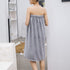 Towel Wrap for Women, Adjustable Shower Wrap Towel with Home Hotel Bathrobes Nightgown for Sauna Beach Pool Gym Travel - Gray XL