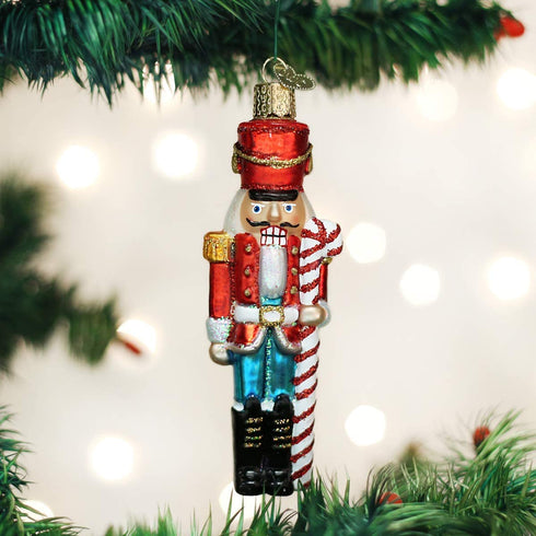 Old World Christmas Candy Glass Blown Ornaments for Christmas Tree Peppermint Nutcracker
